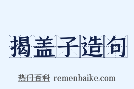 揭盖子造句是什么意思的图片